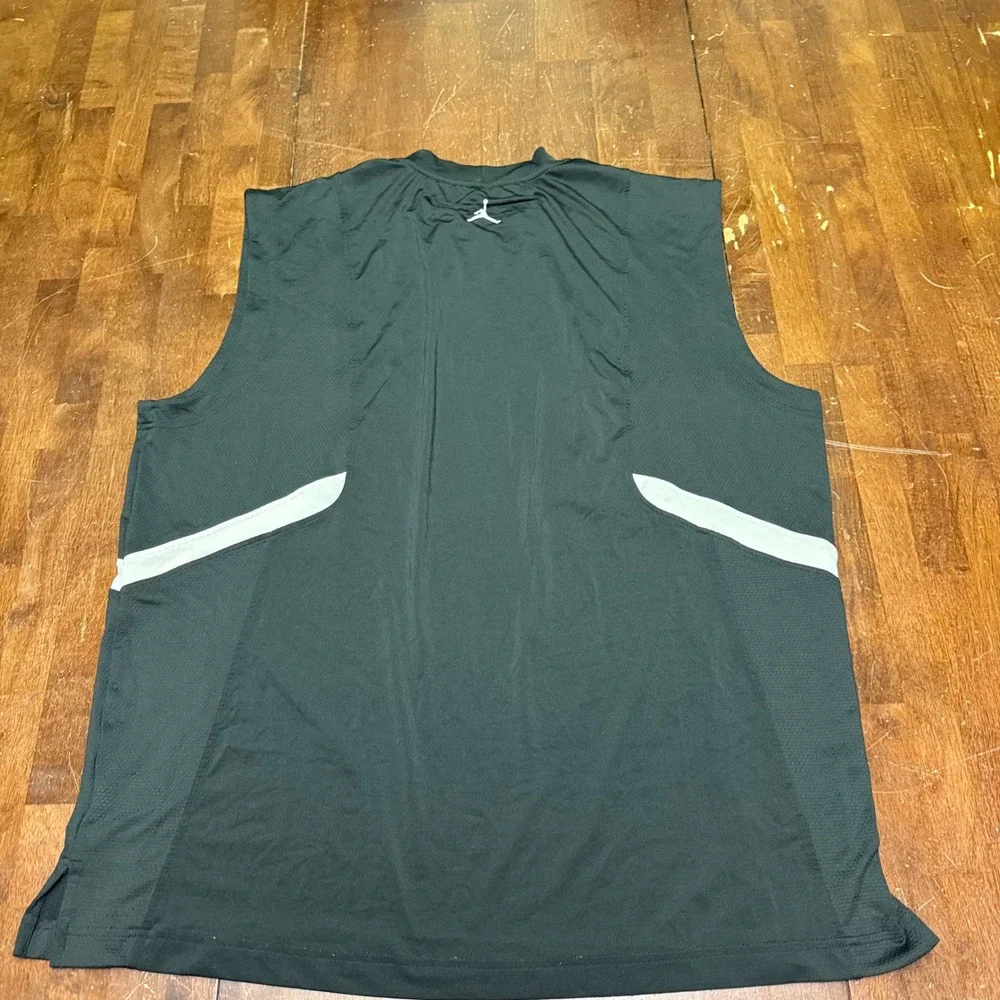 Air Jordan Sleeveless Shirt Men XXL Black Dri-Fit Training Basketball Tank